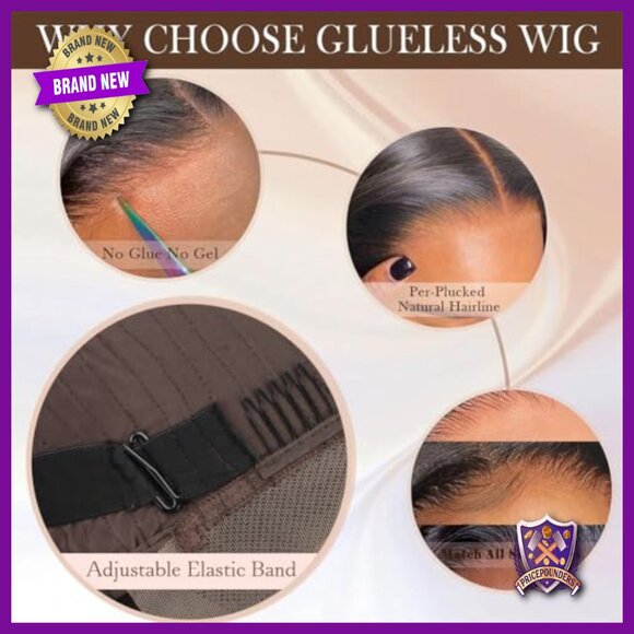 13x6 Lace Front Human Hair Wig Pre Plucked Glueless Body Wave 20 Inch